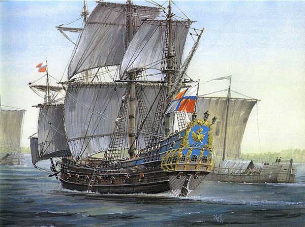 Задолго до Петра I Россия имела собственный мощный флот